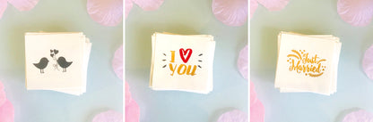 OhMyTat - Wedding Metallic Rose Gold Silver Color Flash Temporary Tattoo Sticker Booth Corner Package