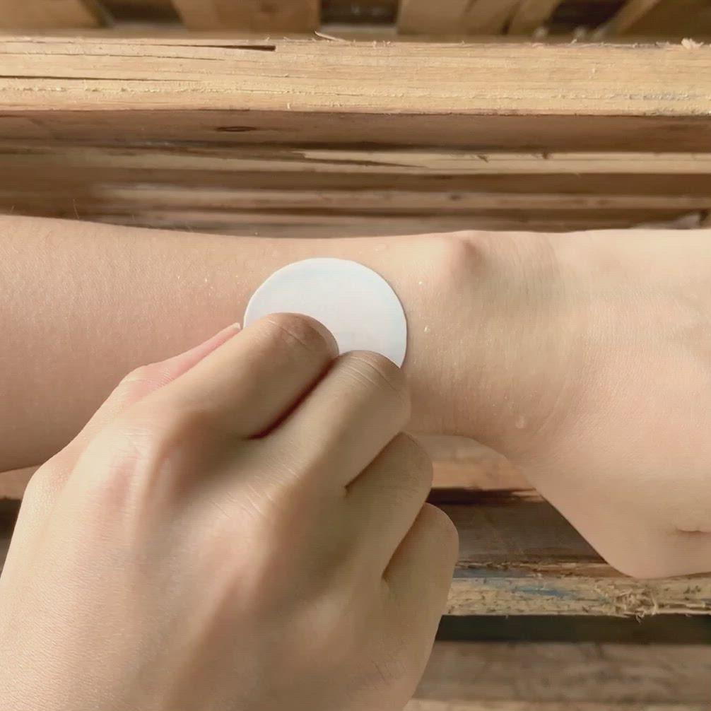 fake small broken clock face illustrative temporary tattoo sticker design idea on wrist